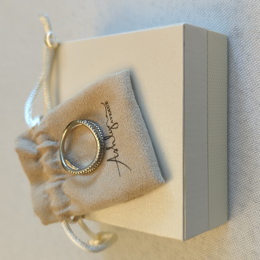 Ashlynn Avenue 18K White Gold-Plated Echo Ring